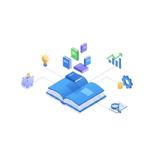 Ilustração de homem olhando relatórios