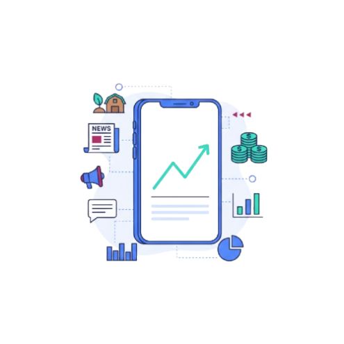 Ilustração de uma pasta com folhas, papéis em volta